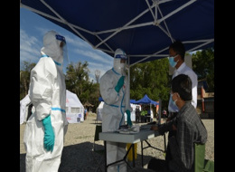 2021年5月國(guó)家突發(fā)急性傳染病防控（青海）隊(duì)伍和海南州衛(wèi)生應(yīng)急隊(duì)伍聯(lián)合開展鼠疫、地震災(zāi)害衛(wèi)生應(yīng)急培訓(xùn)演練